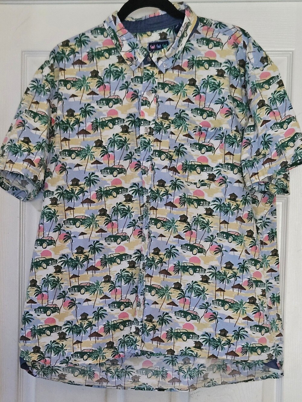 CHARLESTON THREADS Hawaiian Tropical Print Pastel Shirt Sz 2XL Pre-Owned EUC